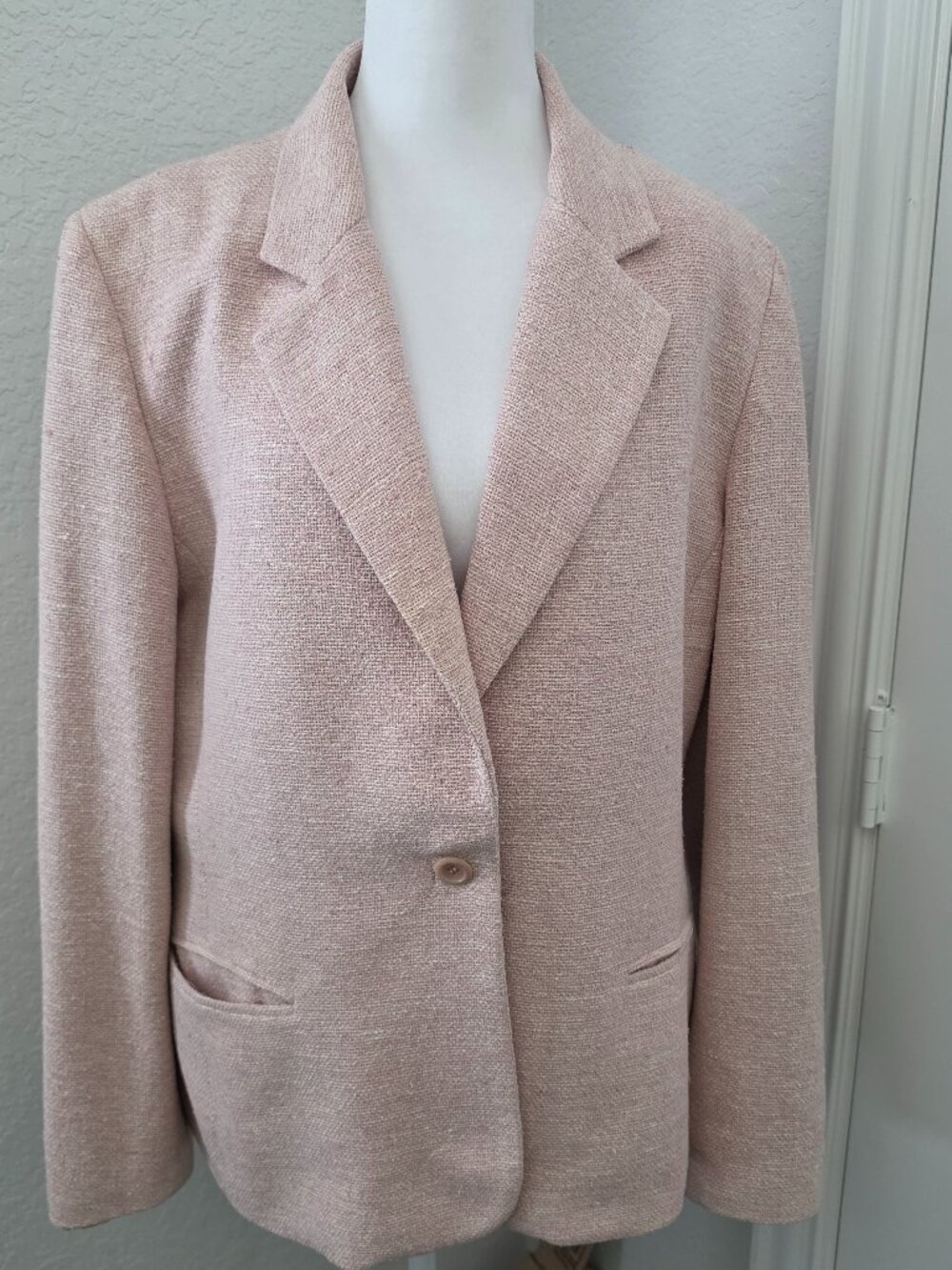 Women's Light Pink Silk Kate Hill Jacket size 14